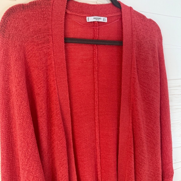 MNG (Mango) Cardigan | Size M/L/ Bright Coral Red Colour - Picture 2 of 6